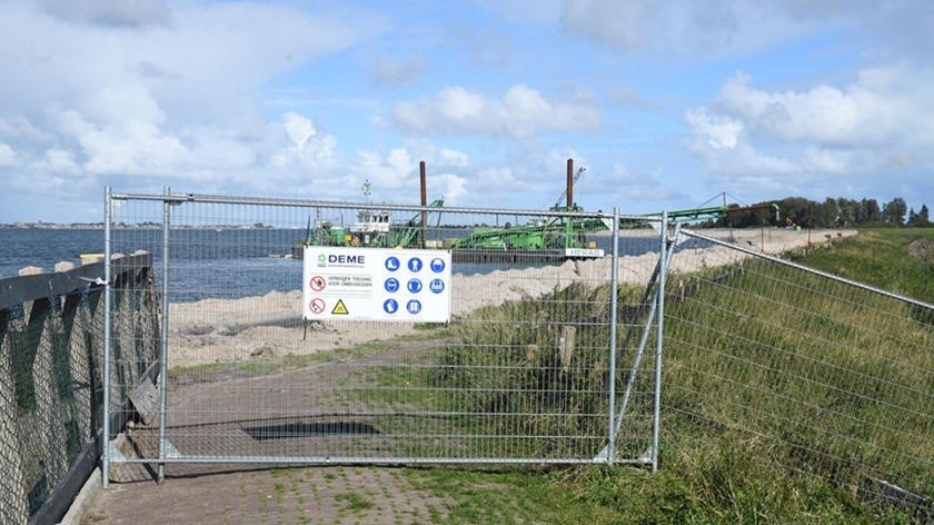 Respecteer de afsluitingen bij de Dijkversterking 